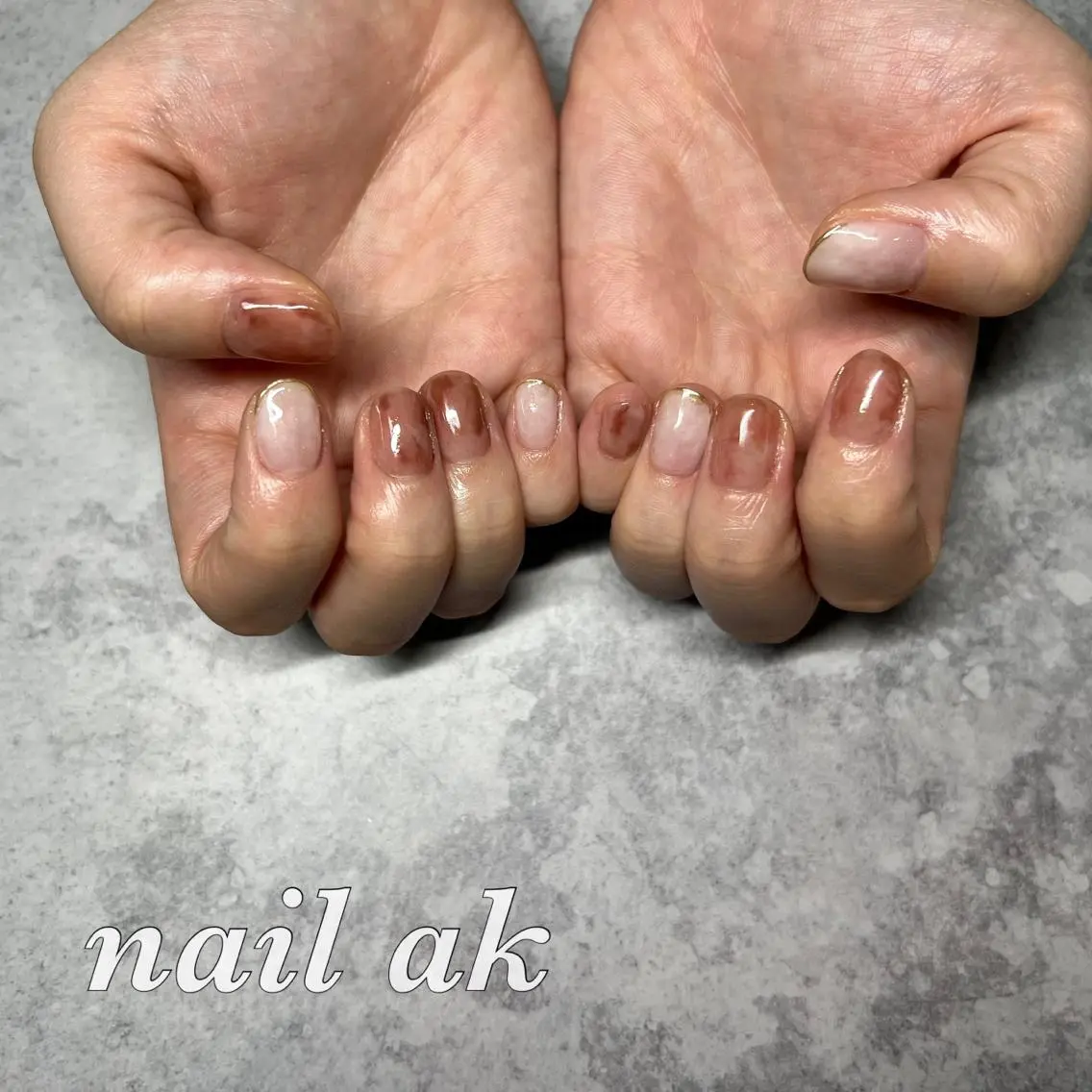 ネイル ニュアンスネイル ハンドネイル ak nail .のネイルデザイン