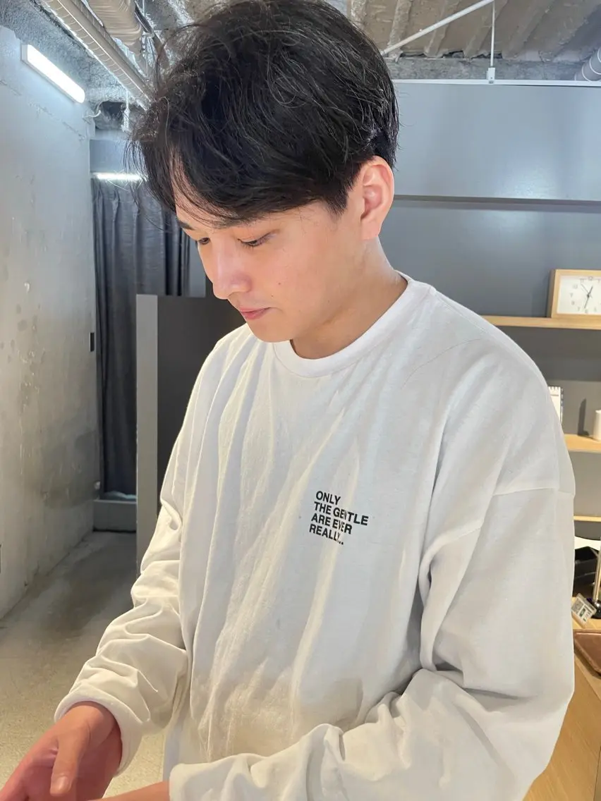 ショート メンズ メンズパーマ カット レイヤー×初 パーマ|hinakoのヘアスタイル