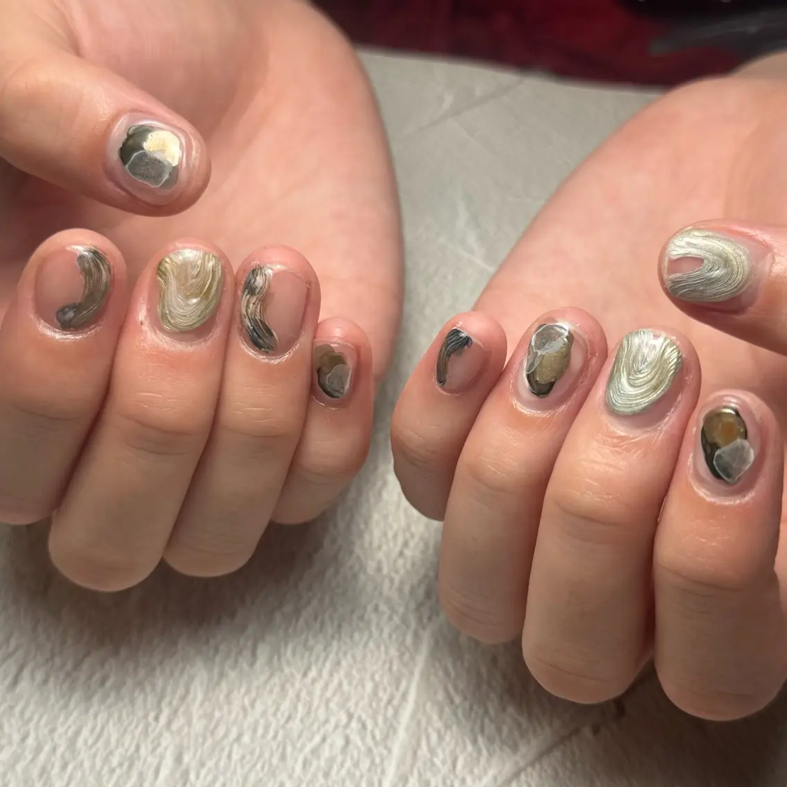 ネイル ジェルネイル ニュアンスネイル パラジェル Ace Luxe Harunoのネイルデザイン