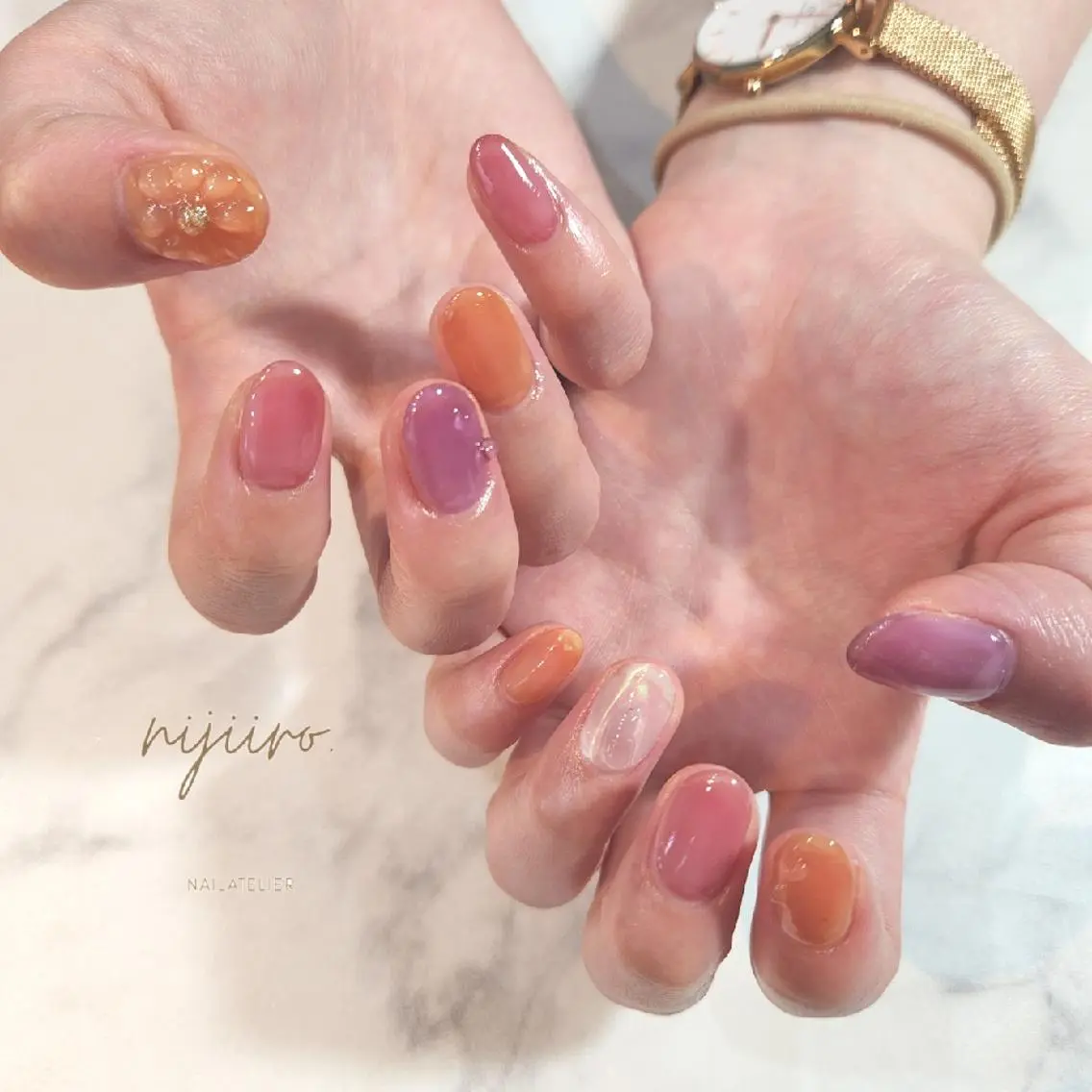 ネイル ハンドネイル nijiiro🌈 サトウのネイルデザイン