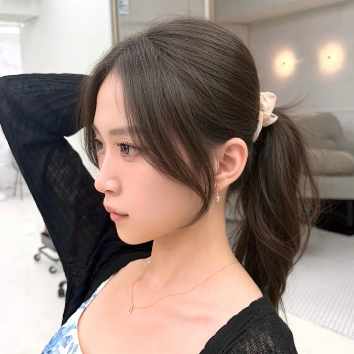 ミディアム カラー 透明感カラー レイヤーカット カット mei / レイヤー 顔まわり 🤍のヘアスタイル