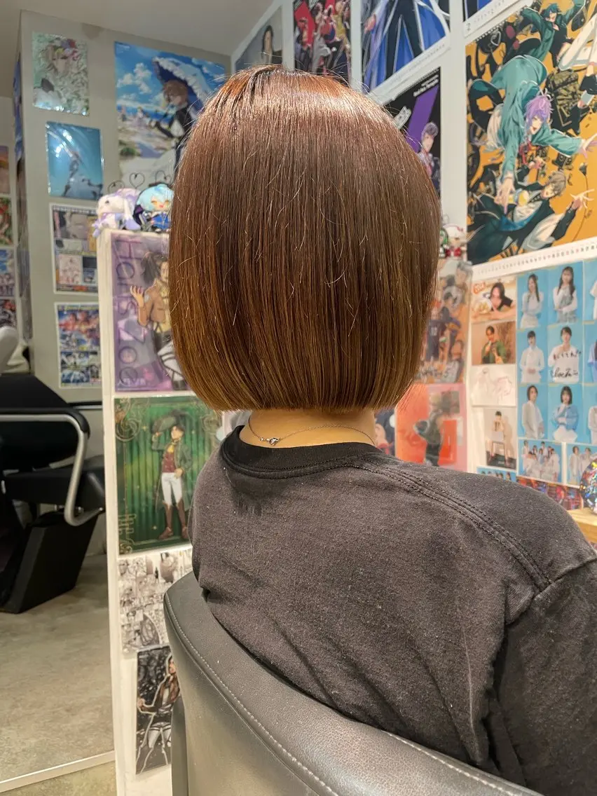 ショート ボブ カット トリートメント 似合わせカット/ デザインカラー🦄のヘアスタイル
