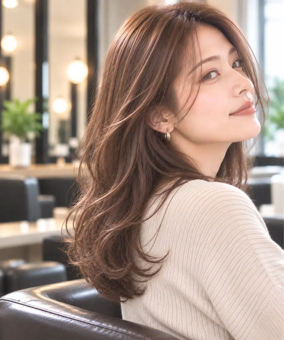 セミロング カット パーマ トリートメント 西山竜一 /垢抜け大人髪のヘアスタイル
