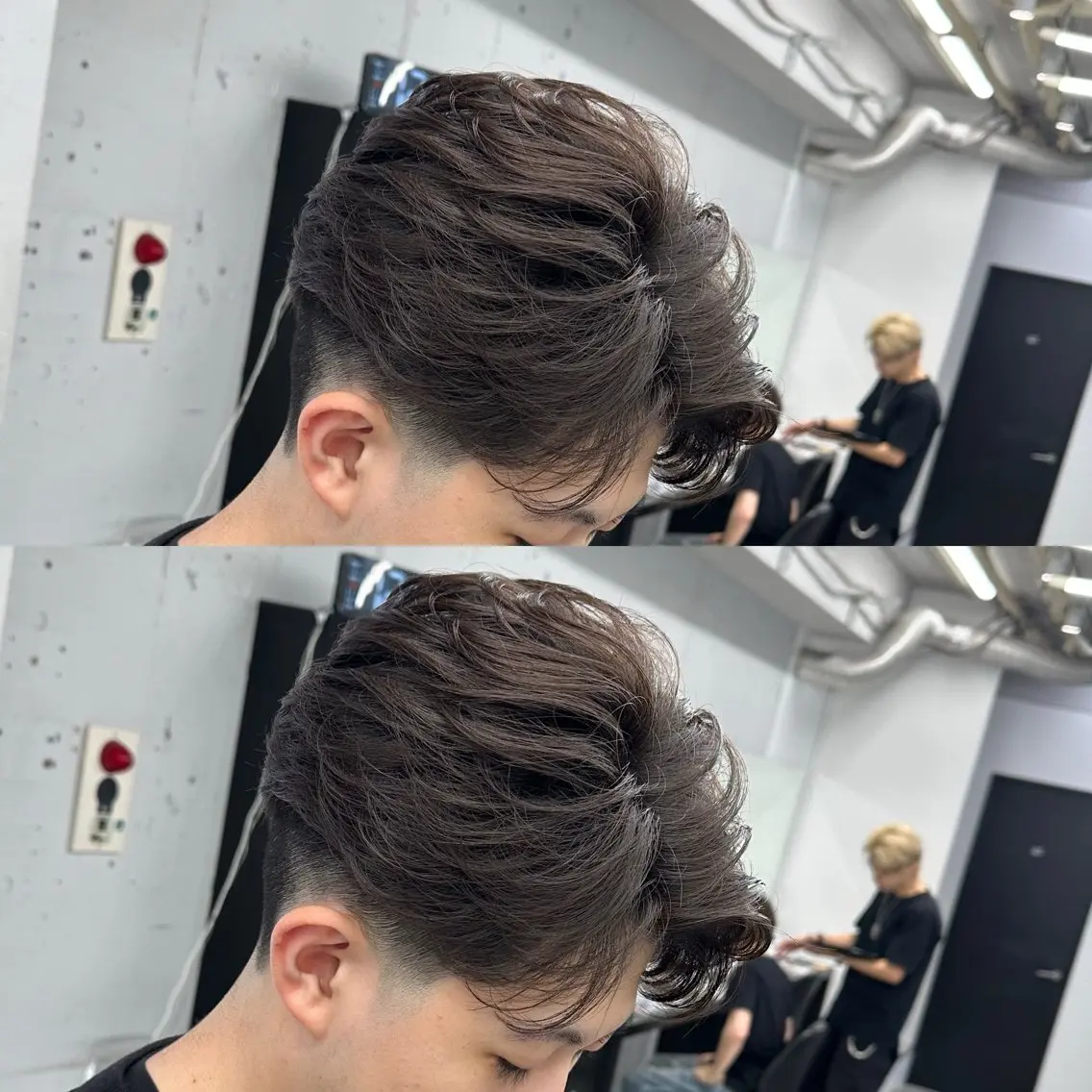 カット+フェザーパーマ+内部補修トリートメントの写真