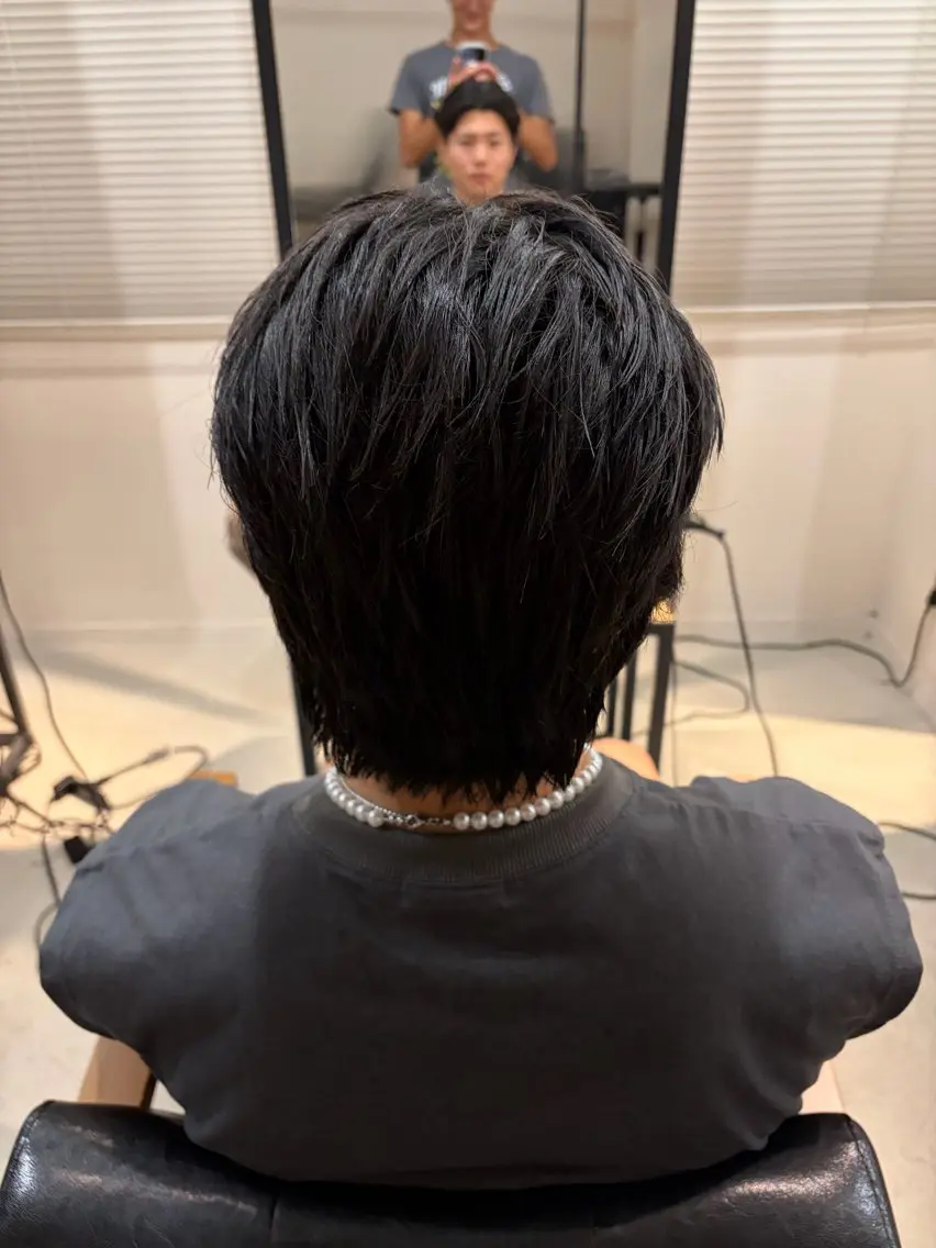 メンズ 縮毛矯正 艶透明感カラー/ 暖色カラー/髪質改善のヘアスタイル