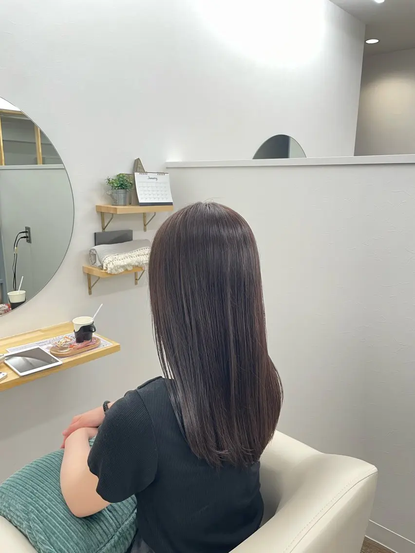 【🌸17時以降限定・ふんわり垢抜け🌸】ナチュラルカット+柔らかベージュ+TR (ダークトーン・シースルー・艶感)の写真