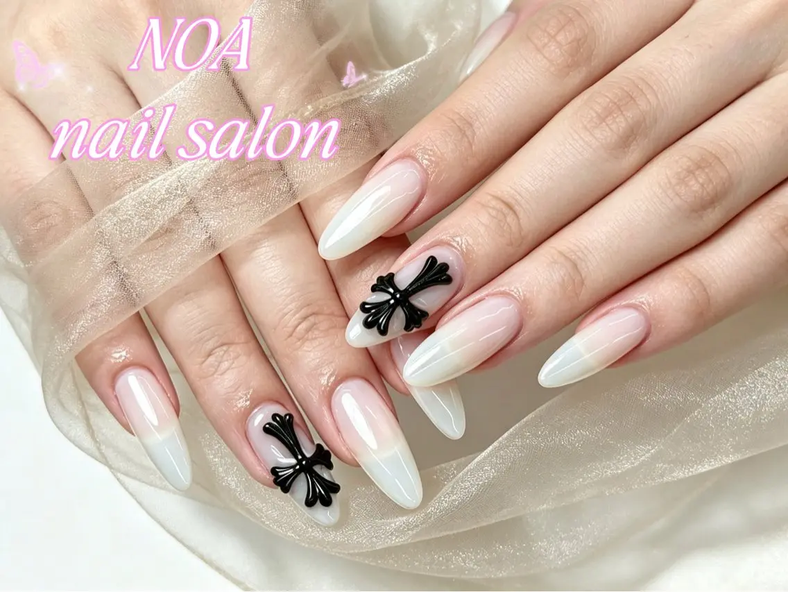 ロング 韓国風ヘア ハンドネイル Noa Nail みつきのネイルデザイン