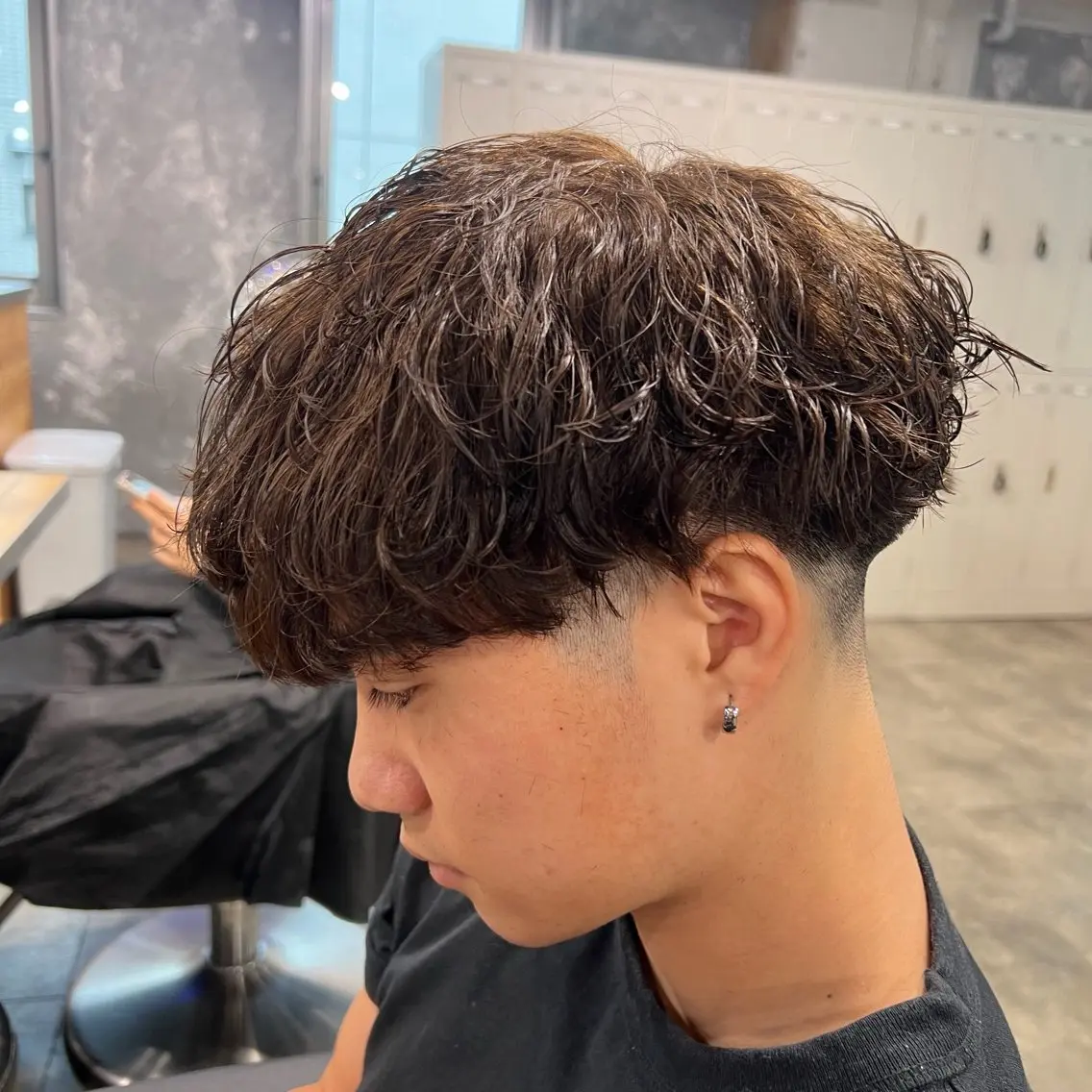 ショート カラー パーマ ヘアアレンジ メンズ キッズ アップバング センターパート メンズハイライト マッシュ メンズパーマ 🔷横浜1のパーマ 職人🔷将太郎のヘアスタイル