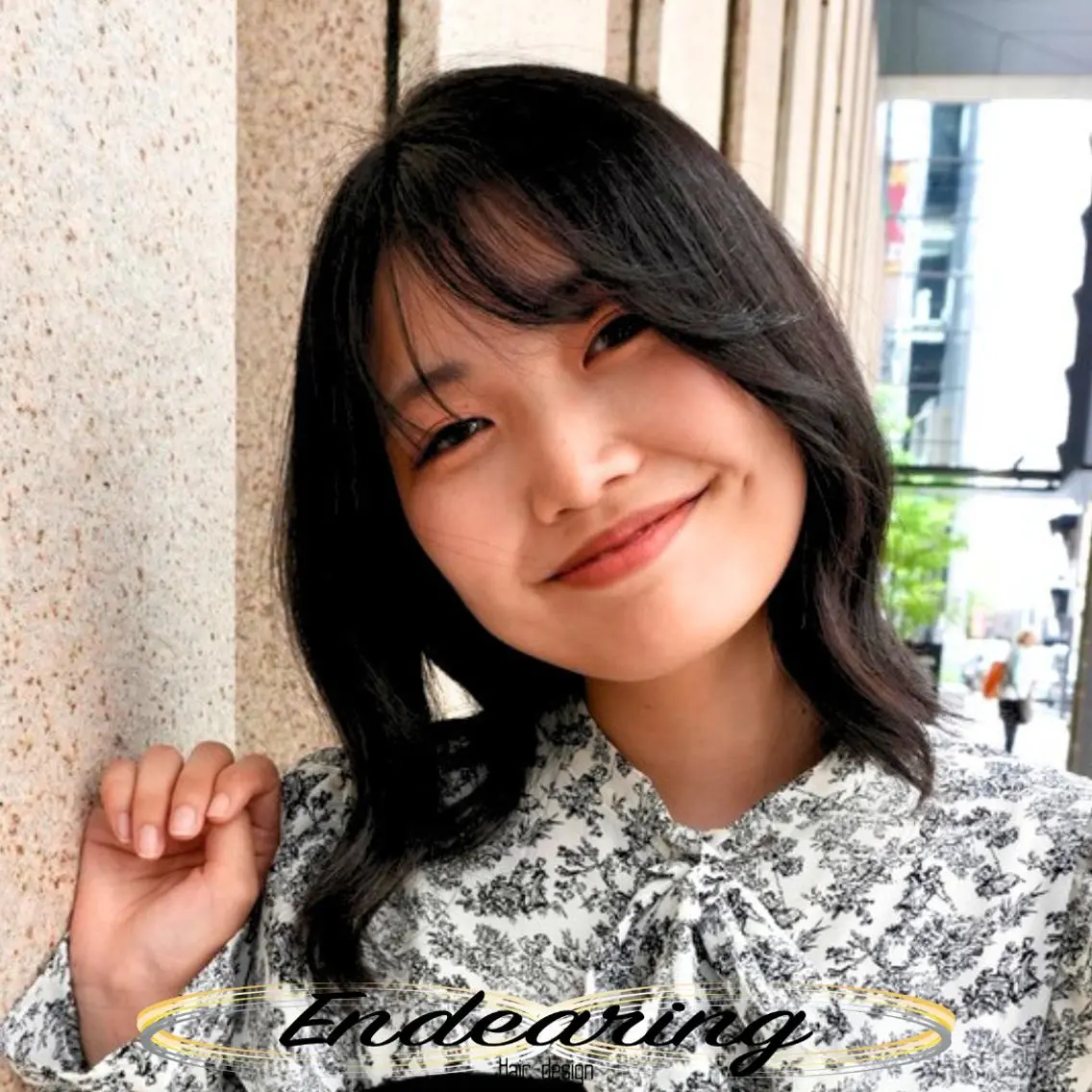セミロング セミロングレイヤー ミストバング レイヤーカット 似合わせカット カット 柳田 怜那/銀座 Endearingのヘアスタイル