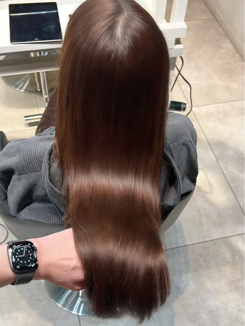 ロング カット ヘアカラー トリートメント 恵比寿韓国レイヤー× 艶透明感カラー大場のヘアスタイル
