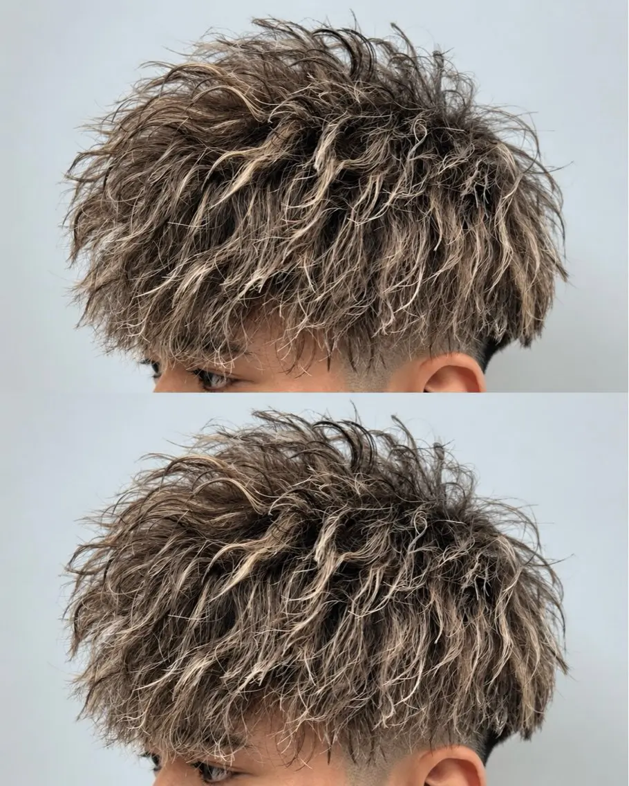 ショート カラー パーマ メンズ カット ヘアカラー パーマ トリートメント ヘッドスパ ヘアセット メンズ/ツイスパ/ レイヤー渋谷🌹のヘアスタイル