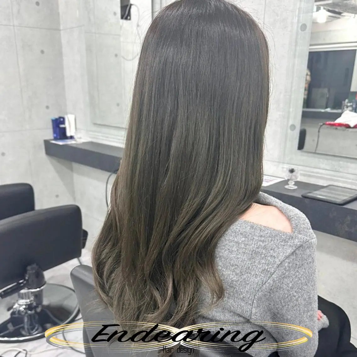 カラー ベージュカラー 透明感カラー オリーブベージュ カット ヘアカラー Endearing 銀座/レイヤーカットのヘアスタイル