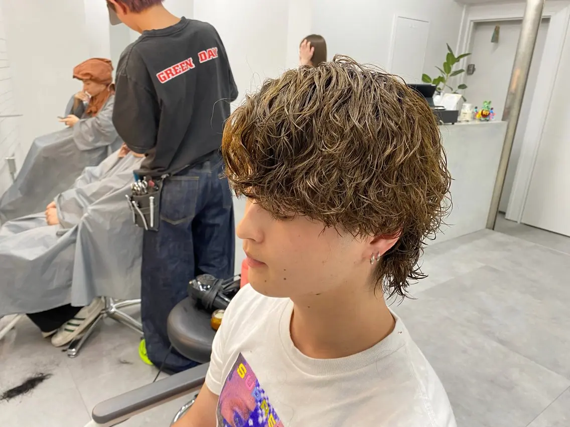 パーマ メンズ メンズパーマ カット パーマ メンズパーマ外屋敷 航のヘアスタイル
