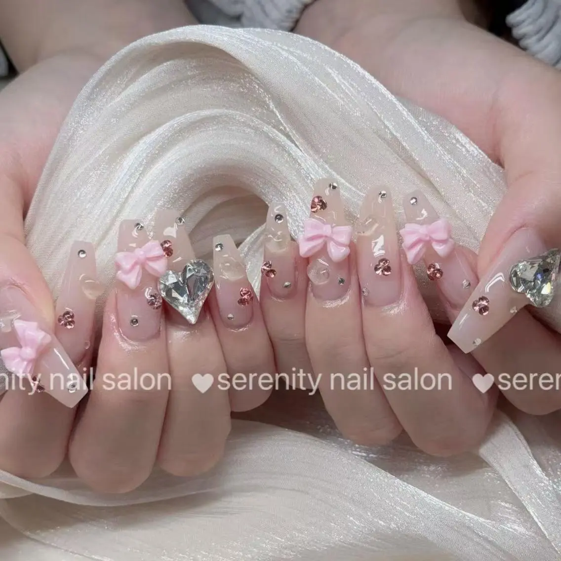 ネイル 長さ出し 持ち込み ワンホンネイル ハンドネイル ハンドケア ✨Serenity Nail salonのネイルデザイン