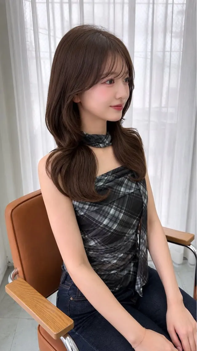セミロング 髪質改善×艶髪×ベー ジュ🤎Hanakaのヘアスタイル