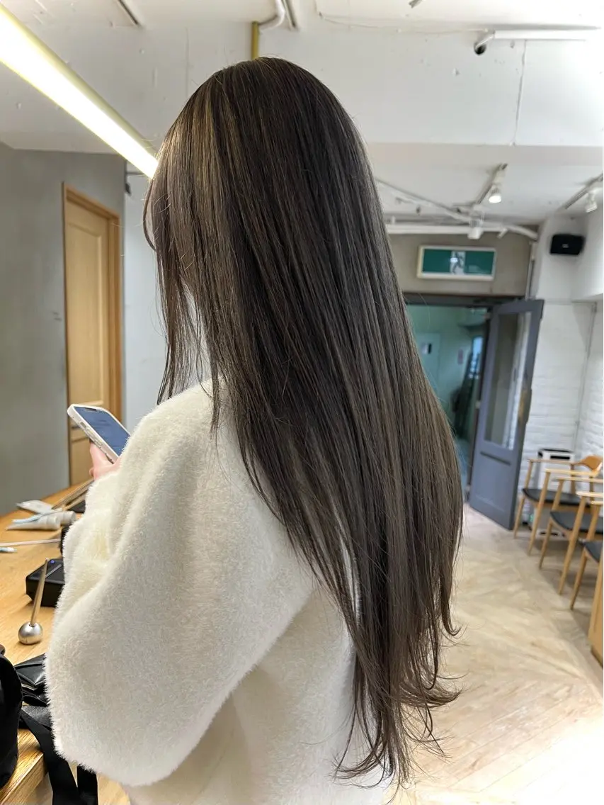 ロング 似合わせレイヤー ＆縮毛矯正のヘアスタイル