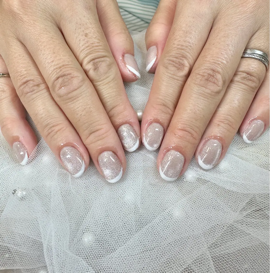 ネイル フレンチネイル マグネットネイル MARIENAILS owadaのネイルデザイン