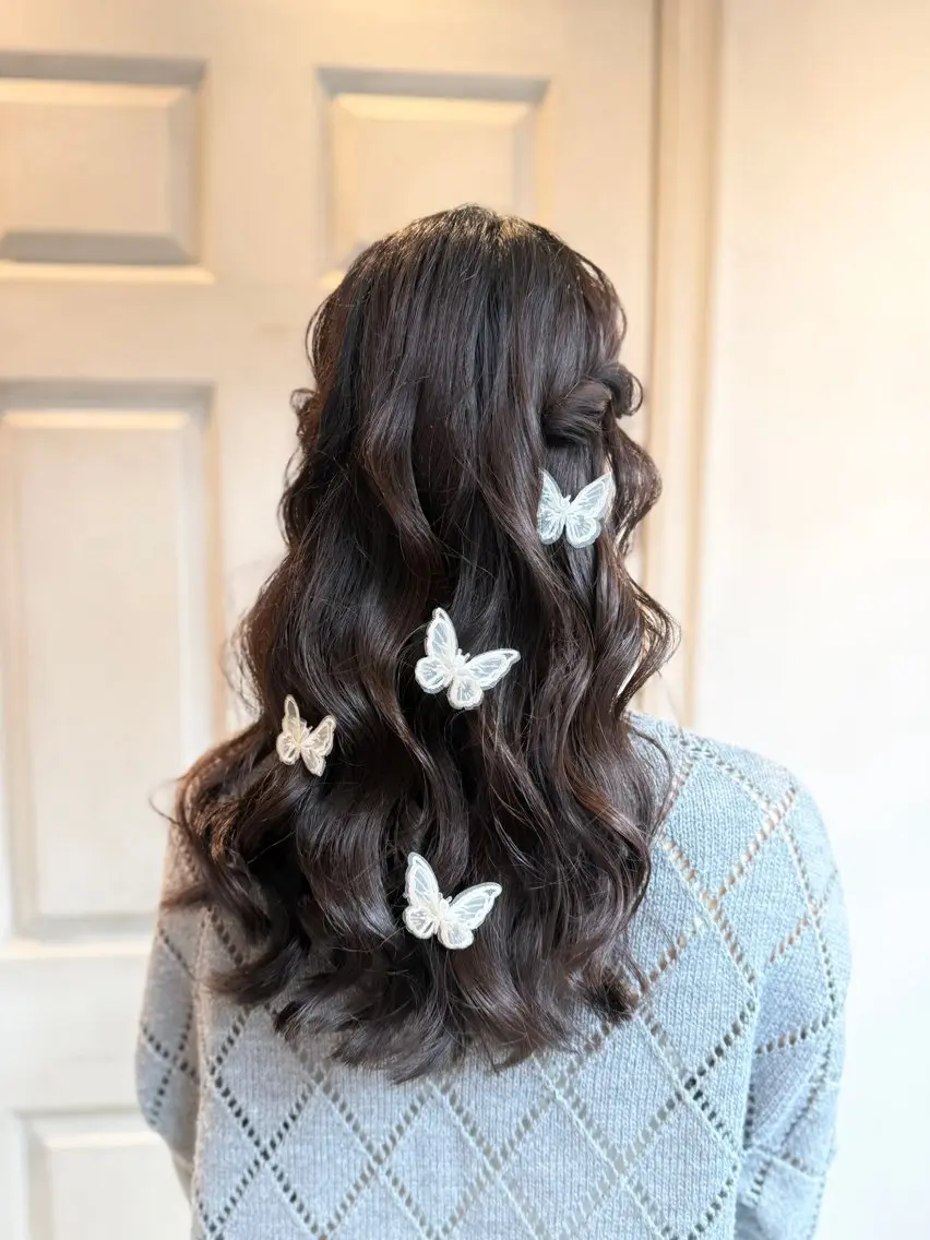 ヘアアレンジ 成人式 ハーフアップ 結婚式・ブライダル デート ヘアセット 新宿三丁目ヘアセット 🦋サカモトレナ🦋のヘアスタイル