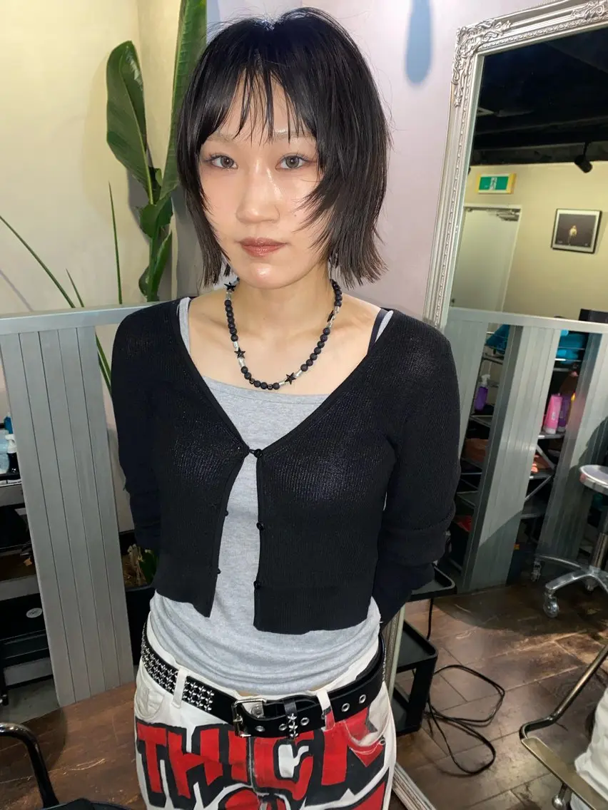 ショート ショートヘア ウルフカット カット 心斎橋/デザインカラ ー/海外風/ナツミのヘアスタイル