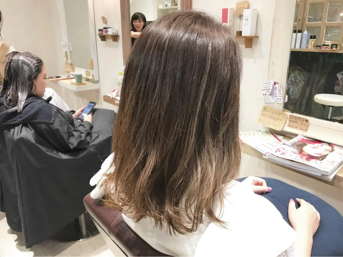 ミディアム カラー グラデーションカラー メンズ指名多数!! 田島史也のヘアスタイル