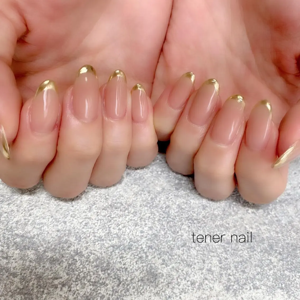 ネイル フレンチネイル ミラーネイル テネルネイル tener nailのネイルデザイン