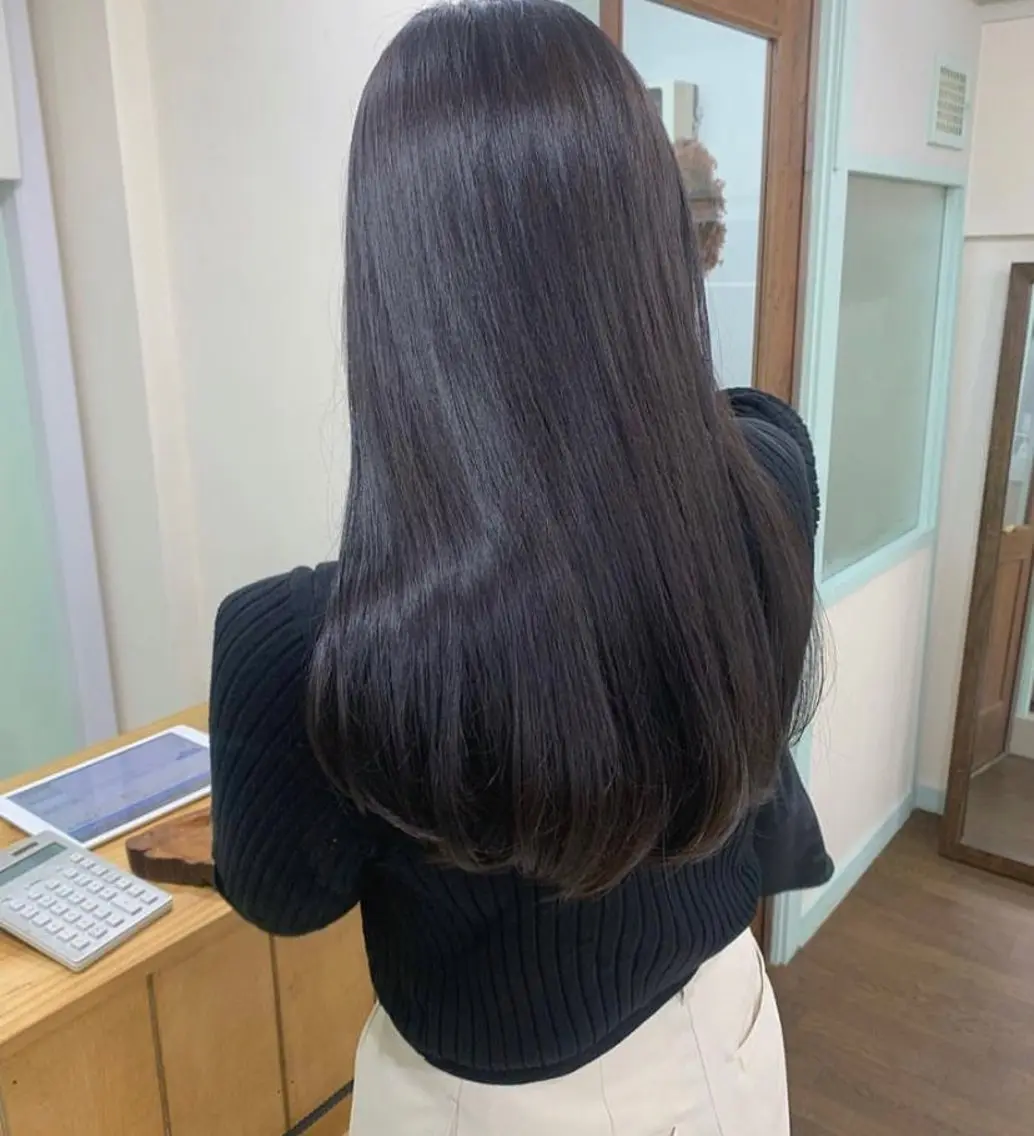 ロング カラー トリートメント riho🪻暗髪/ 色持ちがいいカラーのヘアスタイル