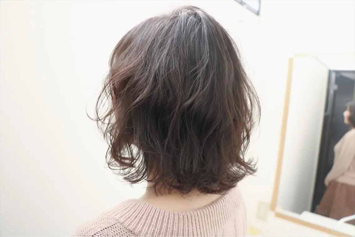 ショート ミディアム パーマ ミディアムパーマ soins de MaLilyのヘアスタイル