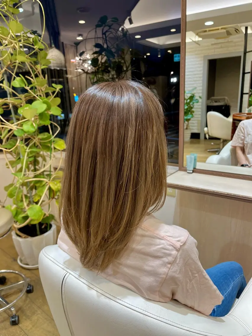 ✨️【髪質改善酸熱トリートメント】+【白髪染め】+【似合わせカット】✨️の写真
