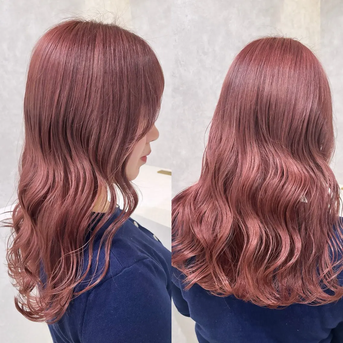 セミロング カラー カット ヘアカラー トリートメント 韓国ヘア🇰🇷透明 感カラー/yui💞のヘアスタイル