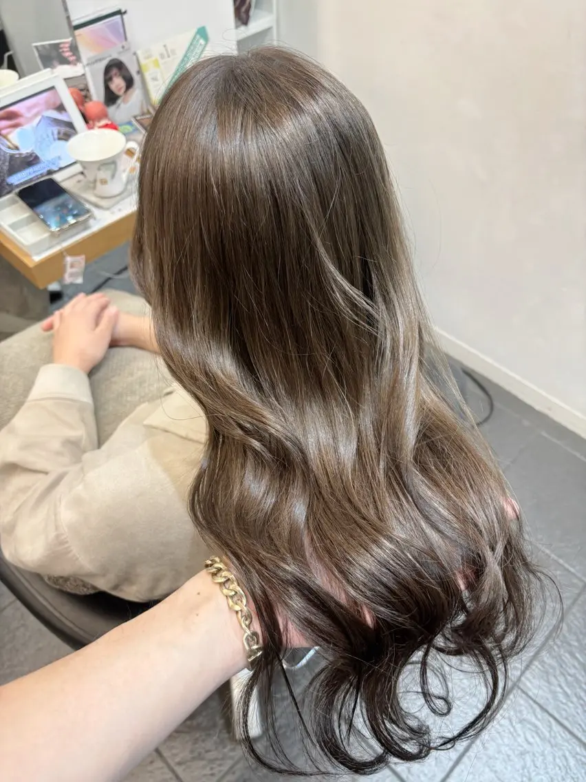 カラー ベージュカラー グレージュ ヘアカラー トリートメント ヘッドスパ グレージュ/髪質改善 Yamato.hのヘアスタイル
