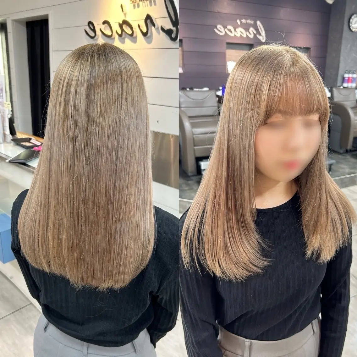 セミロング レイヤーカット カット ヘアカラー レイヤー/艶髪カラー 森本くるみのヘアスタイル