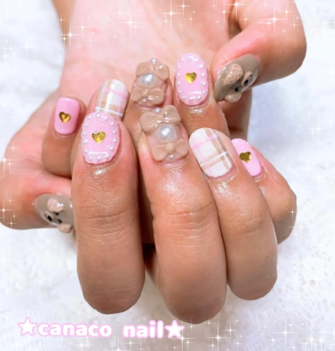 ネイル ガーリー ハンドネイル ハンドケア ベテランネイル cnc nailのネイルデザイン