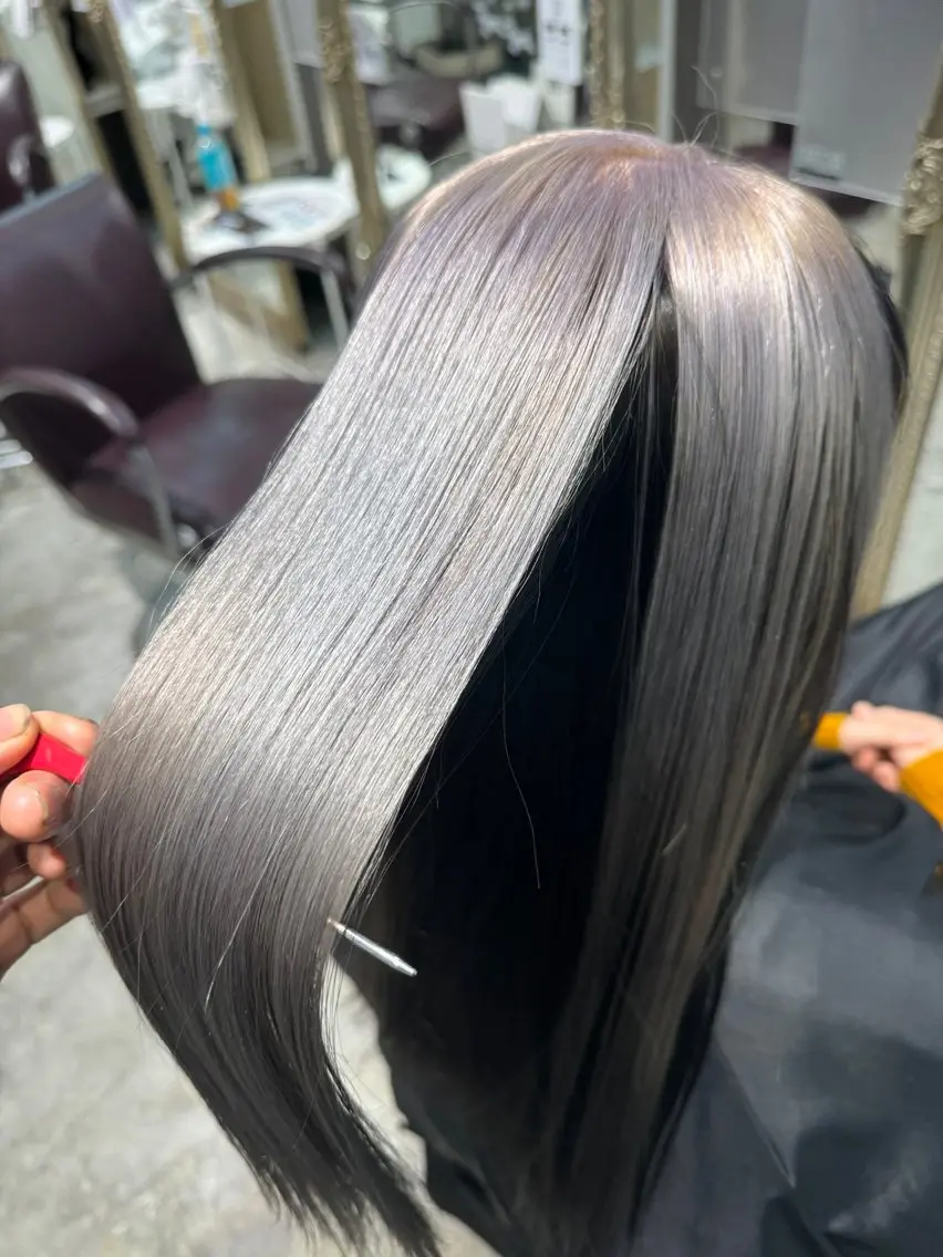 セミロング カラー ブリーチ men'sモテ 髪🫧シオンのヘアスタイル