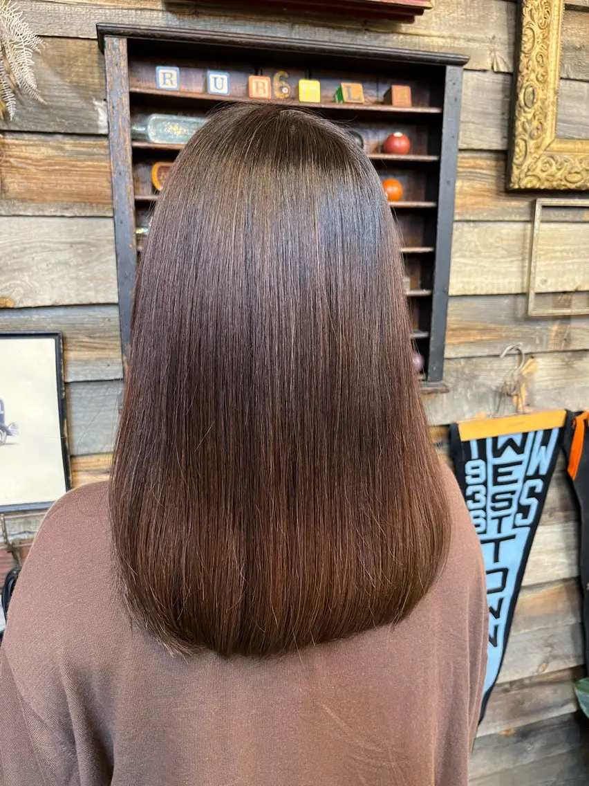 セミロング カラー ヘアカラー 川崎 かなでのヘアスタイル