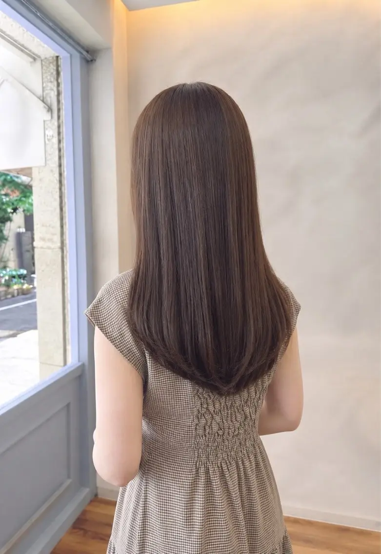 ロング カラー 松下 沙織のヘアスタイル