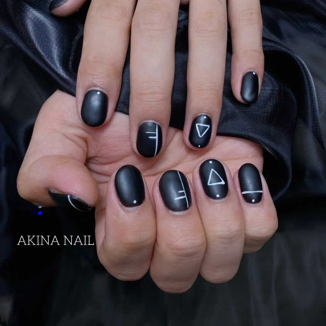 ショート ハンドネイル ハンドケア Akina Nail 亀戸のネイルデザイン