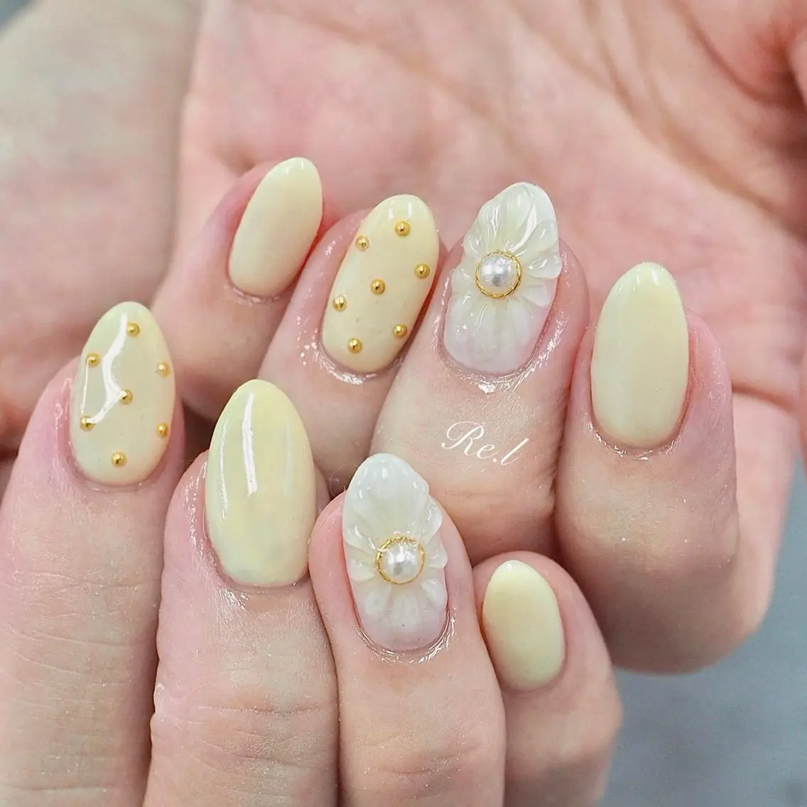 ネイル フラワーネイル ぷっくりネイル モチの良さ◉ フィルインネイル♡のネイルデザイン
