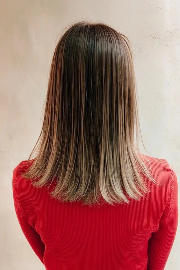セミロング レイヤーカット ヘアカラー トリートメント Ryo ／透明感カラーのヘアスタイル