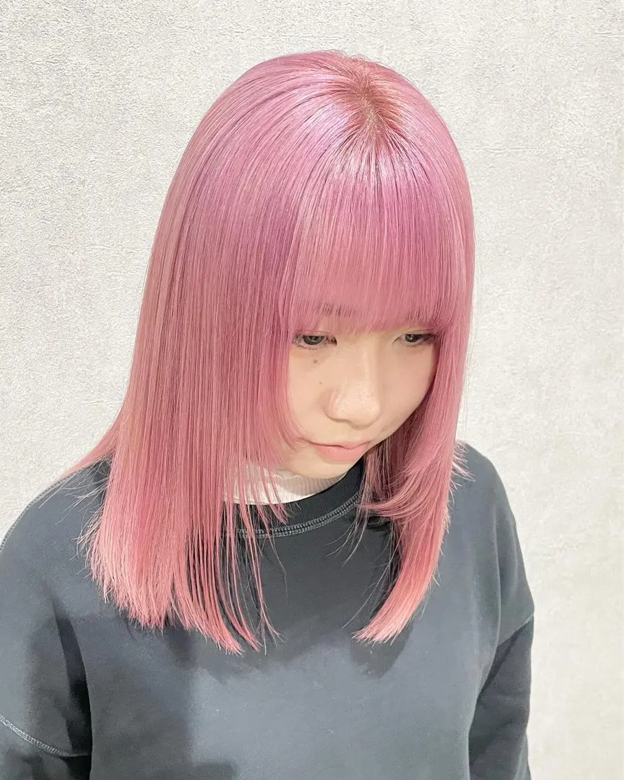 セミロング カット ヘアカラー Hiro ヒロのヘアスタイル