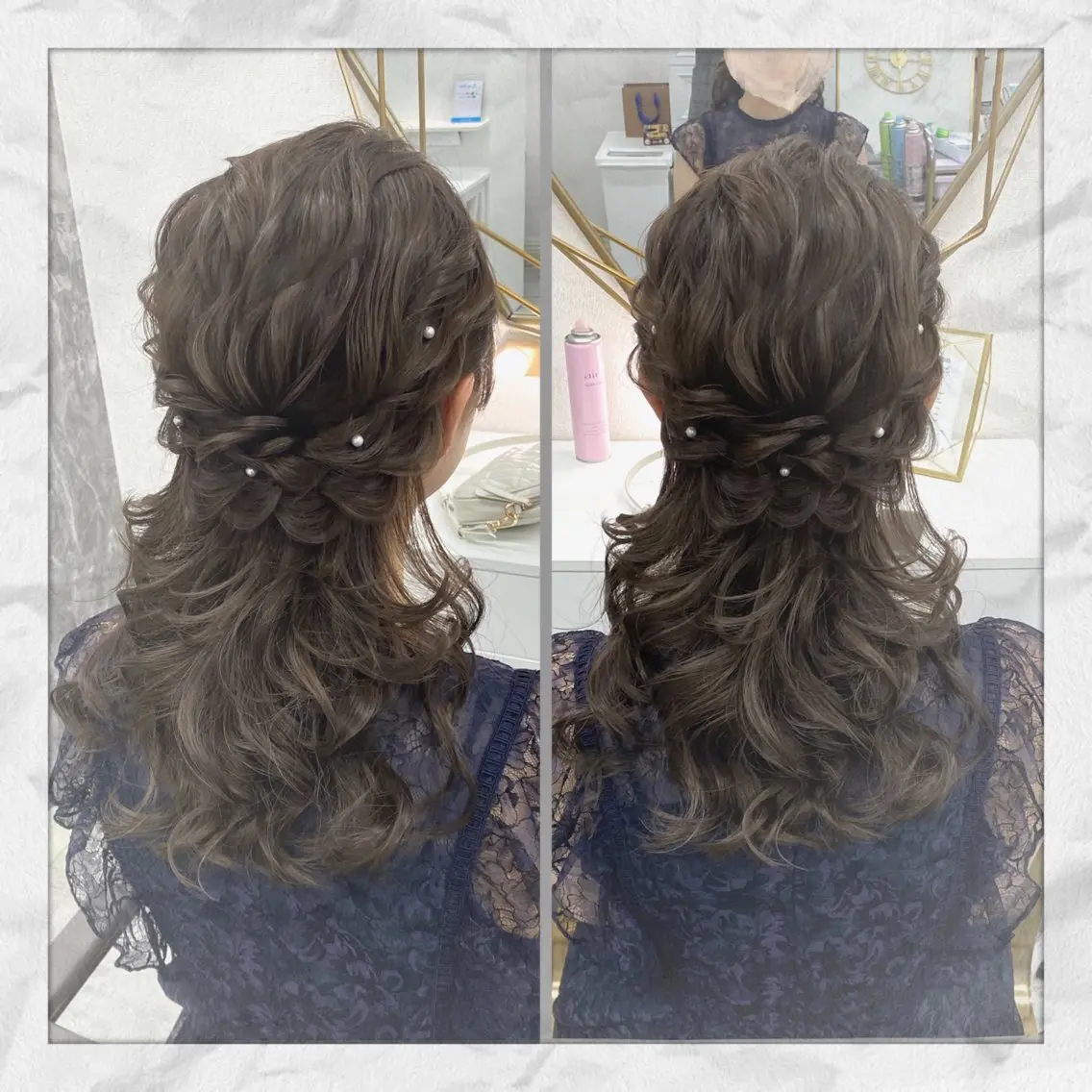 セミロング ヘアアレンジ ヘアセット ヘアセット/着付け 𓇼 まつもと𓇼のその他イメージ