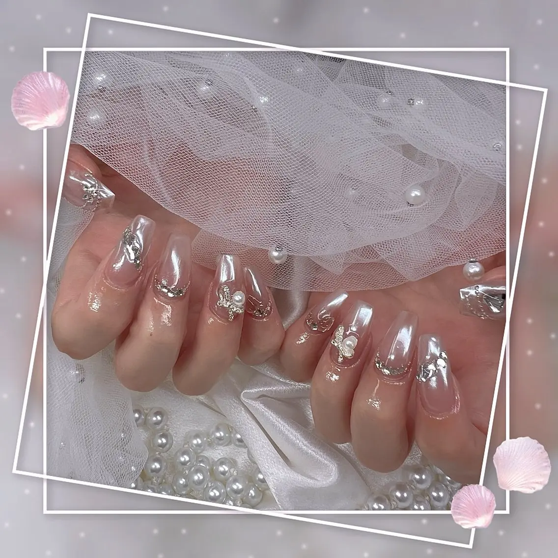 ネイル チークネイル フレンチネイル グラデーション マグネットネイル マグネットフレンチ ハンドネイル Chill Nailsalonのネイルデザイン