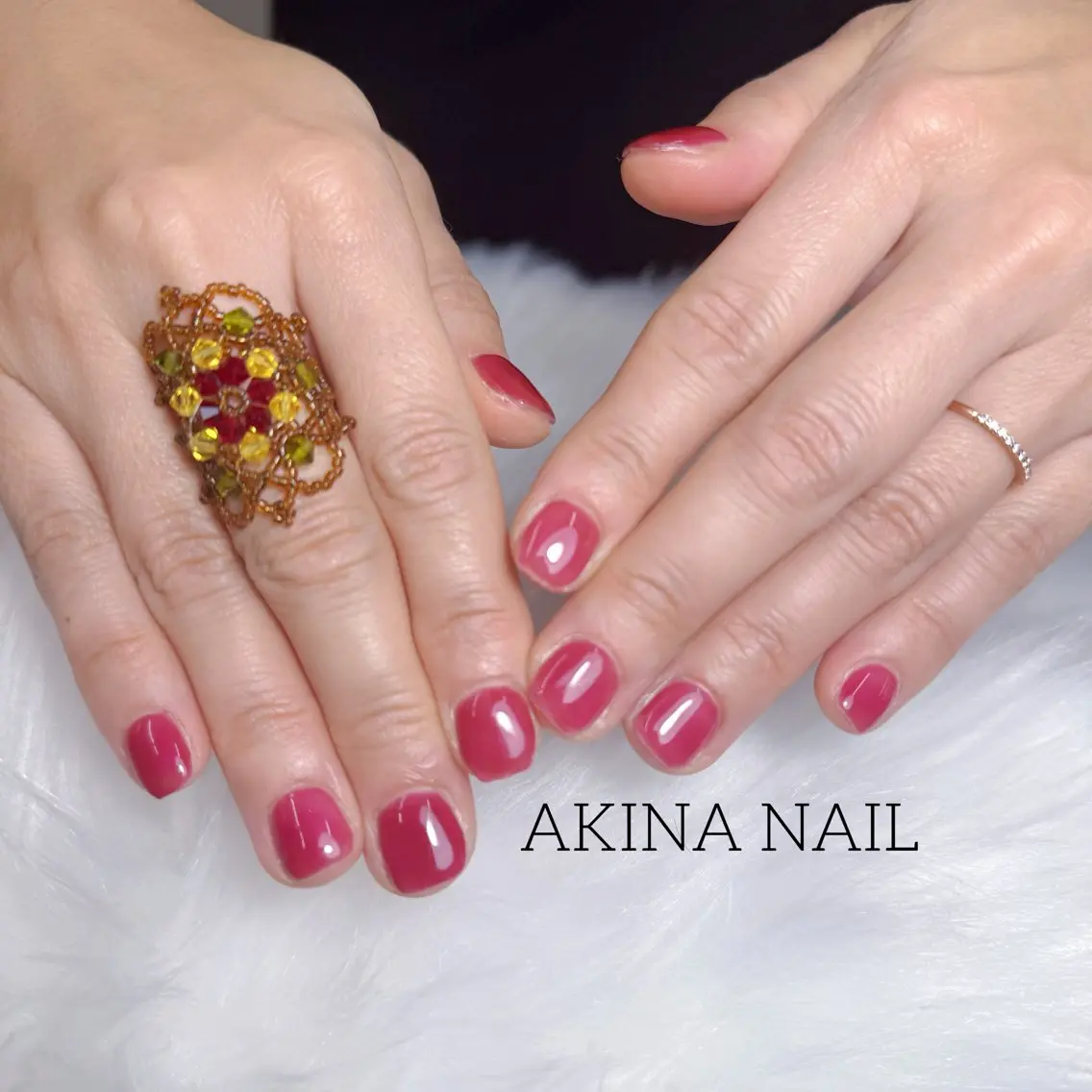 ショート ハンドネイル ハンドケア Akina Nail 亀戸のネイルデザイン