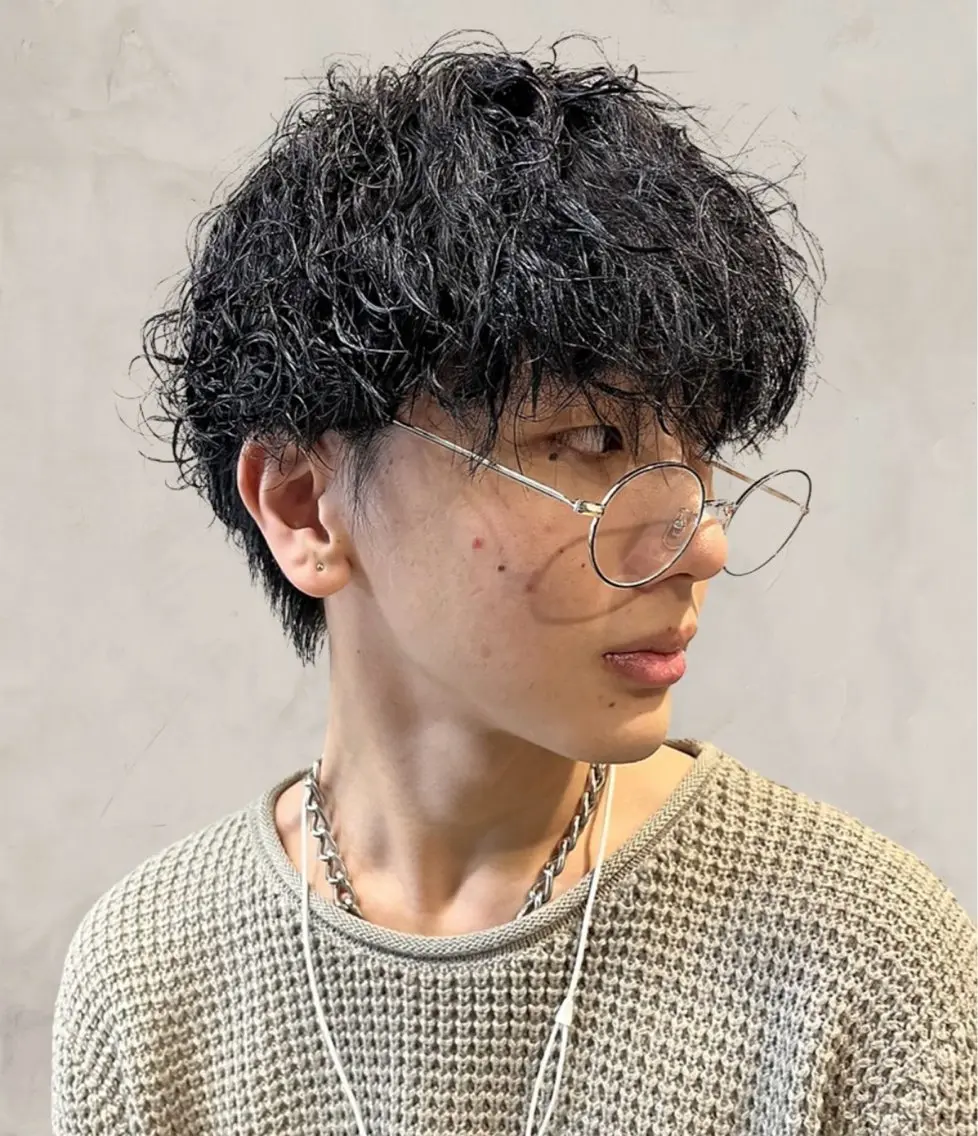 パーマ メンズ メンズパーマ 神田一瑳のヘアスタイル