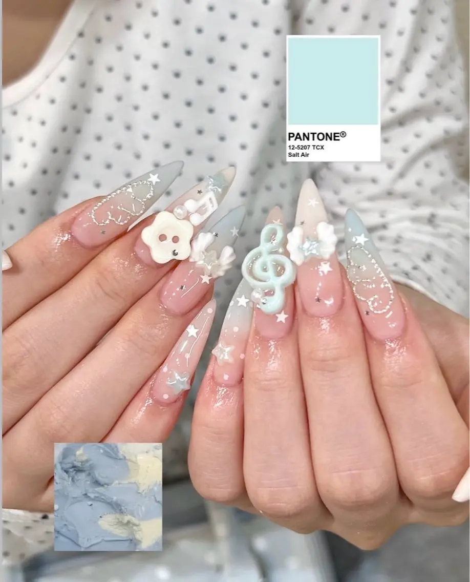 ネイル アートネイル オーロラネイル フレンチネイル ジェルネイル グラデーション ハンドネイル Sora nail 長さ出し専門店のネイルデザイン