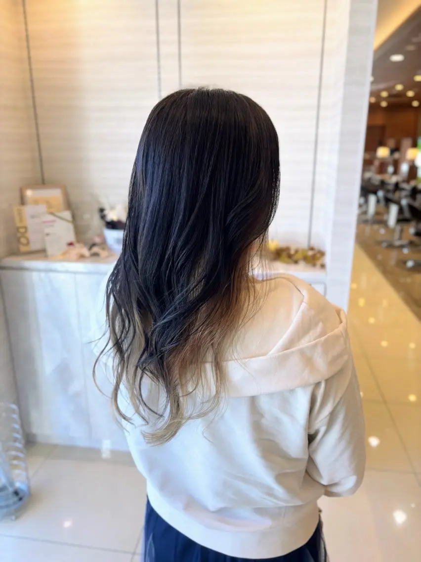 ロング カラー ベージュカラー ブラウンカラー インナーカラー ヘアセット まい 静岡インター通りのヘアスタイル