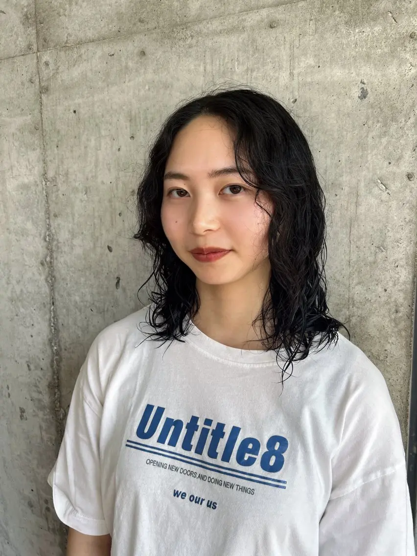 セミロング パーマ カット パーマ トリートメント 🎨デザイン🥇 美髪・艶髪 日暮千敬のヘアスタイル
