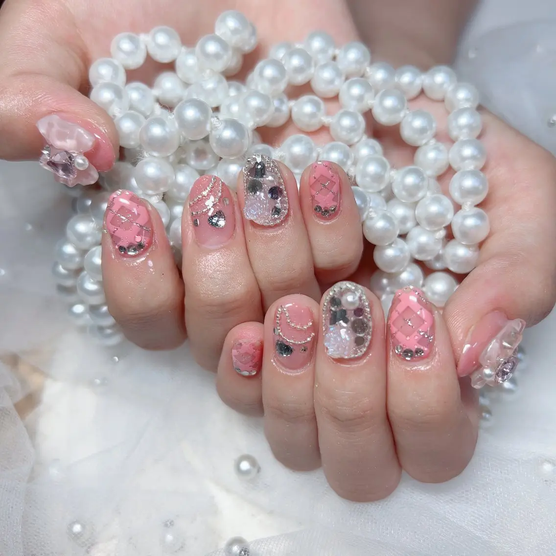 ネイル ハンドネイル M 🌷Nail 長さだし専門店のネイルデザイン