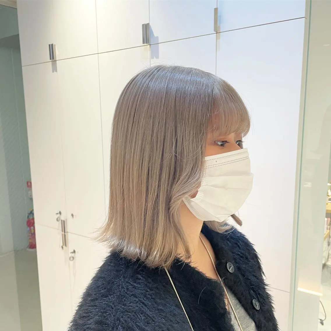 ミディアム カラー ヘアアレンジ ベージュカラー ミルクティーベージュ ヘアカラー トリートメント ヘッドスパ ヘアセット 艶カラー✨縮毛矯正✨ 翁長孝輔のヘアスタイル