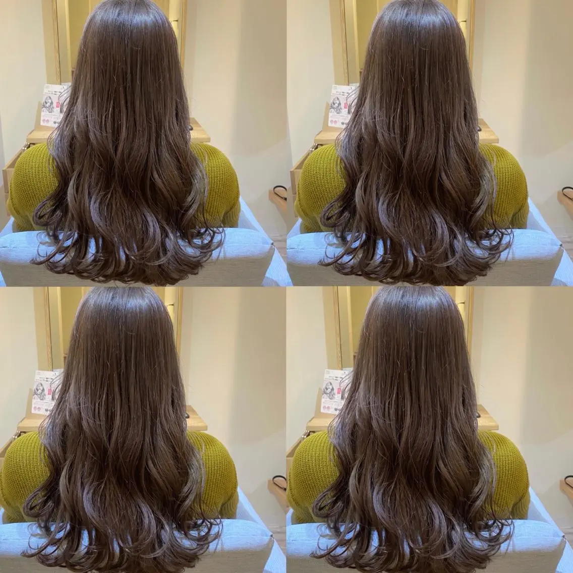 ロング カラー 金島 青のヘアスタイル