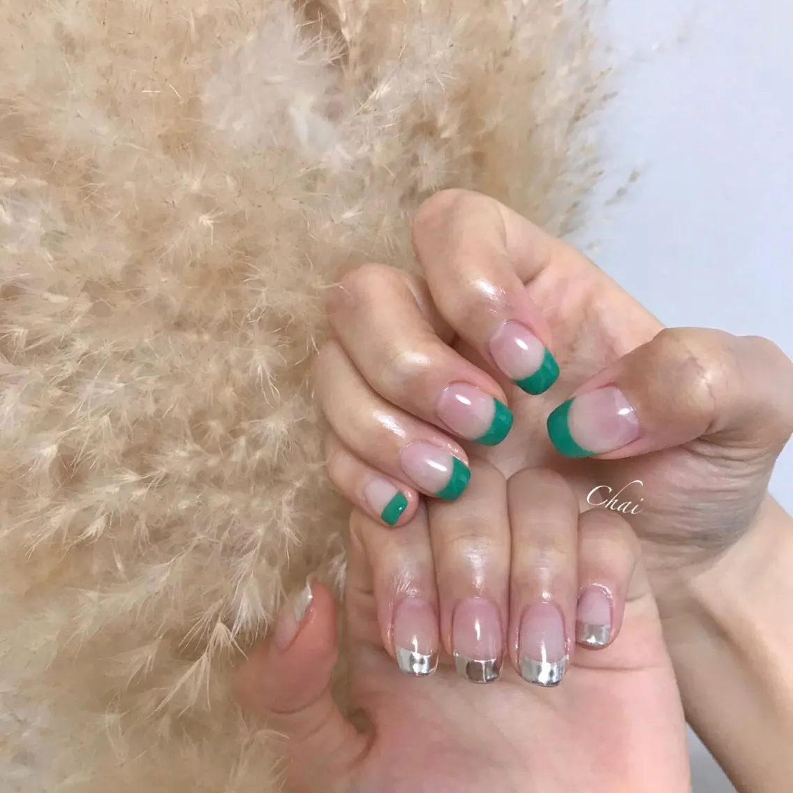 ネイル ミラーネイル ハンドネイル chai nail _ai📍鶴橋/桃谷のネイルデザイン